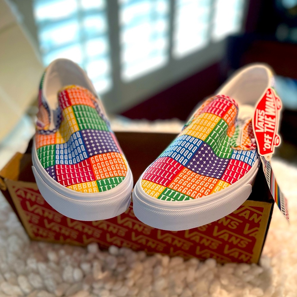 NWT Vans Pride Slip On. Size 9.0 W / 7.5 M